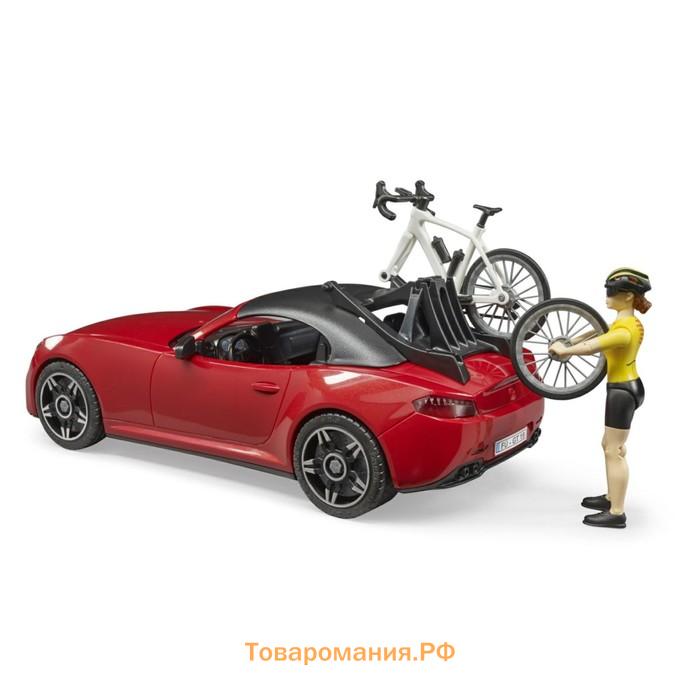 Спортивный автомобиль Roadster с фигуркой и велосипедом