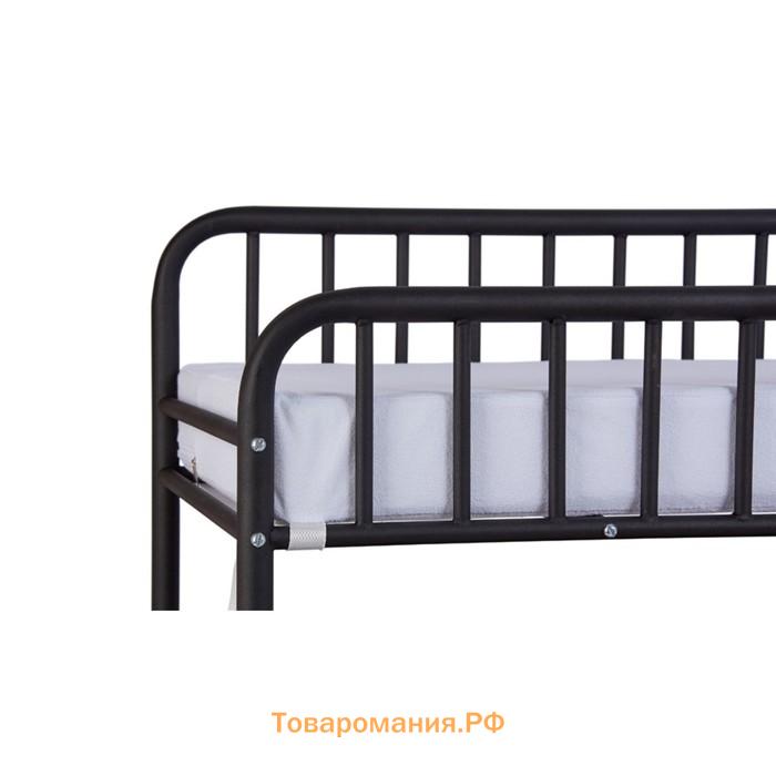 Столик для пеленания Polini kids Vintagе 1180, металлический, цвет чёрный матовый/морское дерево кар