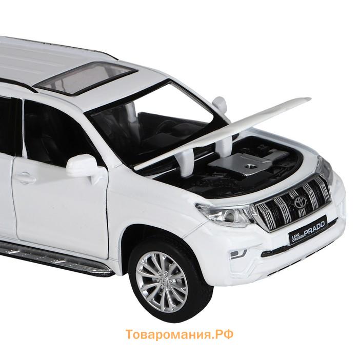 Машина металлическая Land Cruiser Prado 1:32, свет и звук, открываются двери, капот, багаж, инерция