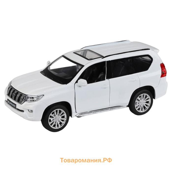 Машина металлическая Land Cruiser Prado 1:32, свет и звук, открываются двери, капот, багаж, инерция