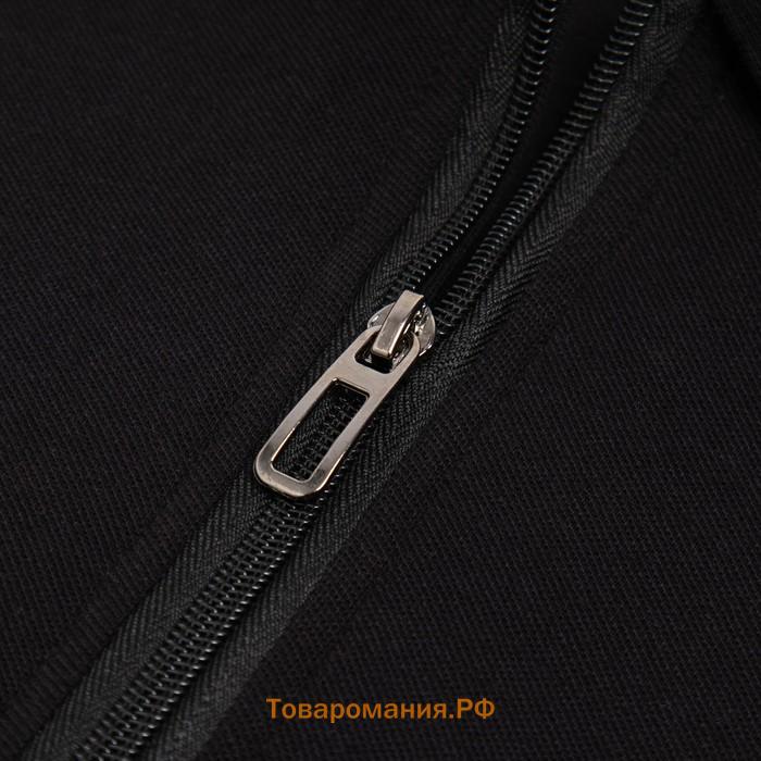 Футболка (поло) мужская MINAKU REGULAR FIT: цвет чёрный, р-р 46