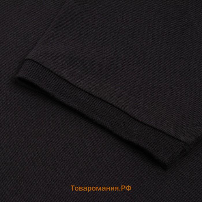 Футболка (поло) мужская MINAKU REGULAR FIT:цвет чёрный, р-р 50