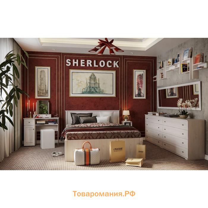 Кровать с подъёмным механизмом Sherlock 42.2, 1600 × 2000 мм, цвет ясень анкор светлый