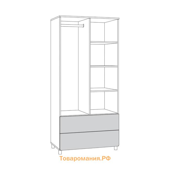 Шкаф для одежды Эйп 13.334, 850х511х1838, Белый/Дуб белый