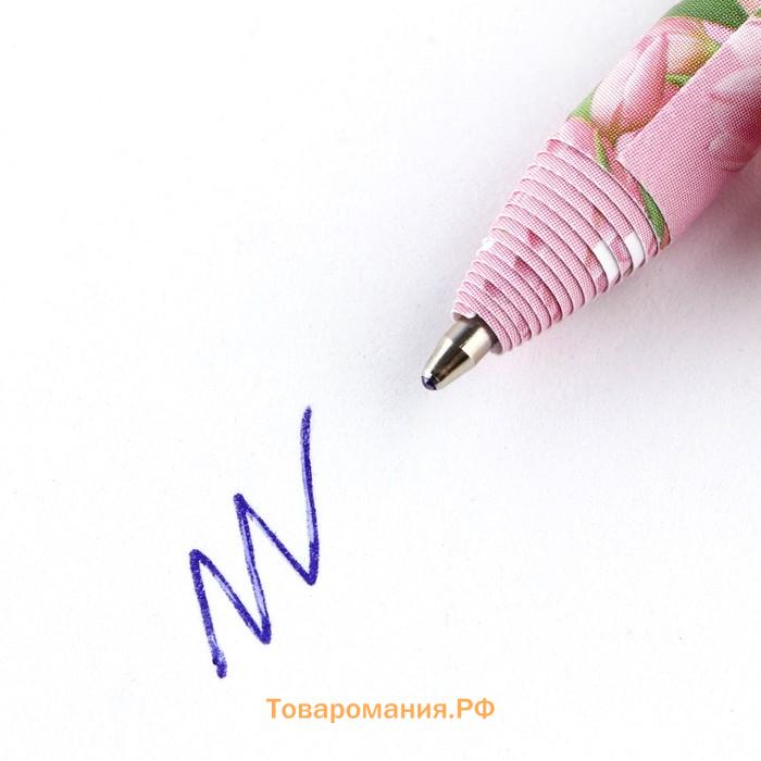 Подарочный набор, блок бумаги 30 л, ручка синяя паста 1.0 мм, наклейки 5 шт.«С 8 Марта»