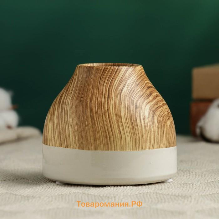 Ваза Теа, 10×8 см, керамика, белая, коричневая