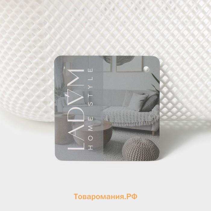 Корзина для хранения LaDо́m «Скандинавия», квадратная, 23.5×24×18 см, белая