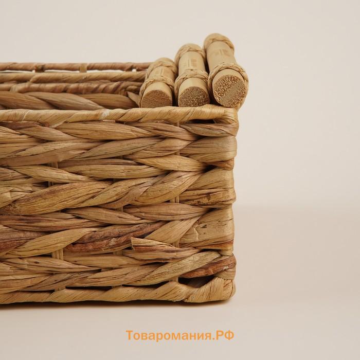 Корзины для хранения SL Home, плетёные, ручной работы, 3 шт., 27×16×9 см, 31×20×12 см, 35×24×13 см