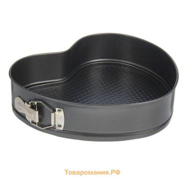 Форма для выпечки  «Элин. Сердце», 28.5×25.5×6.6 см, разъёмная, антипригарное покрытие, чёрная