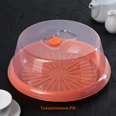Тортовница с крышкой , d=31 см, белая