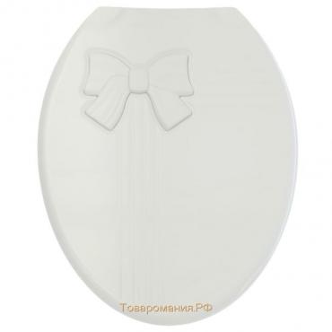 Сиденье для унитаза с крышкой «Комфорт Люкс», 44,5×37 см, цвет белый