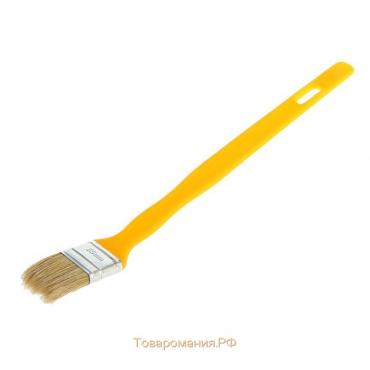 Кисть радиаторная "АКОР" Эксперт, 35х10 мм, ручка пластик, натуральная щетина