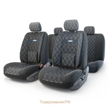 Авточехлы универcальные AUTOPROFI COMFORT, COM-1105 Diamond (M), велюр, жаккард полипропилен, набор из 11 предметов, расцветка "Даймонд"