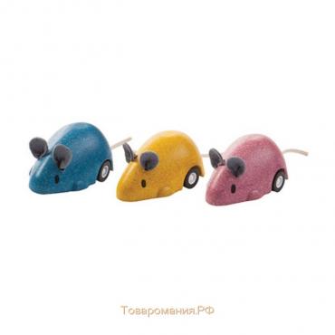 Заводная деревянная игрушка «Мышка»