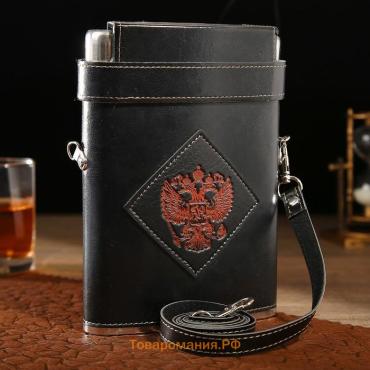 Фляжка «Герб», нержавеющая сталь, 540 мл, 18 oz