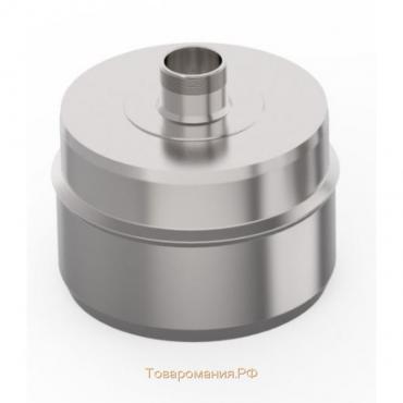 Заглушка с конденсатоотводом, d 180 мм, нержавейка 0.5 мм, штуцер 3/4", внутренняя