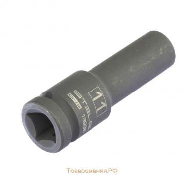 Головка ударная Stels 13935, 11 мм, 1/2", CrMo, шестигранная, удлиненная