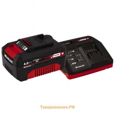 Устройство зарядное+ аккумулятор PXC Einhell 4512042, 18 В, 4 Ач, 75 мин, индикатор