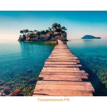 Фотобаннер, 250 × 200 см, с фотопечатью, люверсы шаг 1 м, «Дорога в море», Greengo