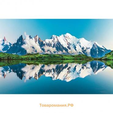 Фотобаннер, 250 × 200 см, с фотопечатью, люверсы шаг 1 м, «Отражение гор», Greengo
