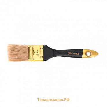 Кисть плоская MTX 83151, "Профи", натуральная щетина, деревянная ручка, 1,5"