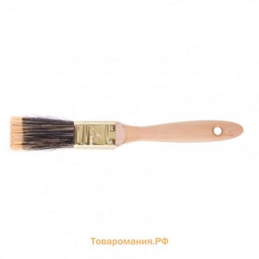 Кисть плоская MTX 83216, Golden, искусственная щетина, деревянная ручка, 1"