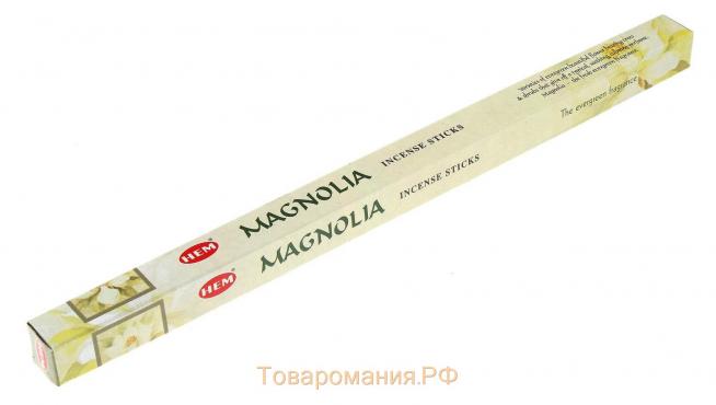 Благовония HEM "Magnolia. Магнолия", 8 палочек в упаковке, четырёхгранник