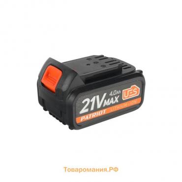 Аккумулятор PATRIOT BR21V(Max), 21 В, 4 Ач, Li-ion, UES