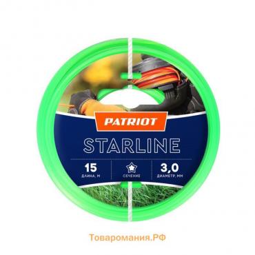 Леска PATRIOT Starline d=3 мм, 15 м, звезда