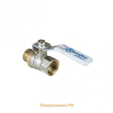 Кран шаровой Aquasfera Standard 1103-01, 1/2", PN 40, внутренняя/наружная, рычаг, никель