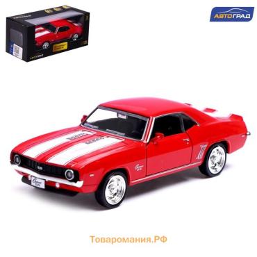 Машина металлическая CHEVROLET CAMARO SS, 1:32, открываются двери, инерция, цвет красный