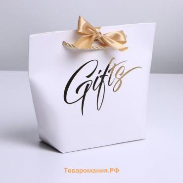 Пакет подарочный, упаковка, «Gifts», 14 х 17 х 7 см