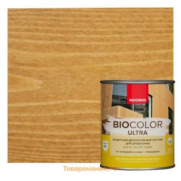 Защитный декоративный состав для древесины NEOMID BioColor ULTRA дуб глянцевый 9л
