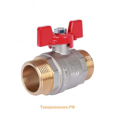 Кран шаровой ROMMER RBV-0003-0110232, 1 1/4", внутренняя/внутренняя резьба, бабочка