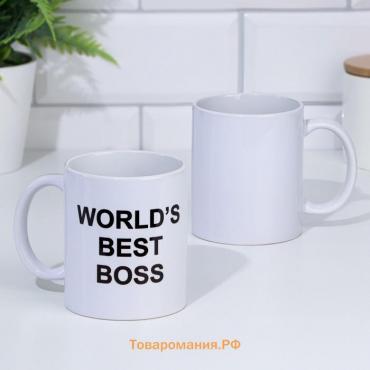 Кружка сублимация "WORLD'S BEST BOSS", c нанесением