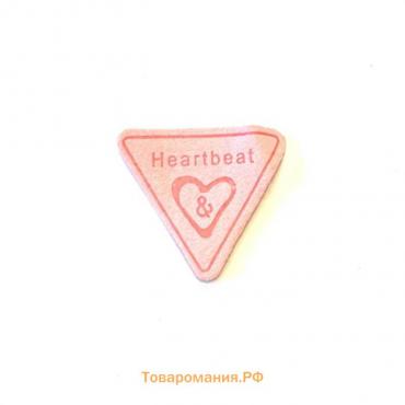 Нашивка Heatbeat, размер 4 см, цвет розовая